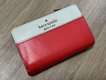 kate spade 접이식 지갑 레드/화이트