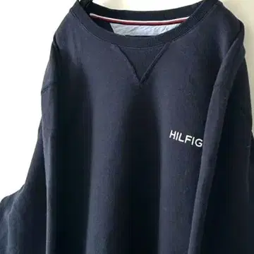 타미힐피거 로고 자수 맨투맨 트레이닝복 L 네이비 네이비 컬러 구제 의류