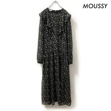 MOUSSY 마우지 FLOWER RUFFLE SLEEVE DRESS