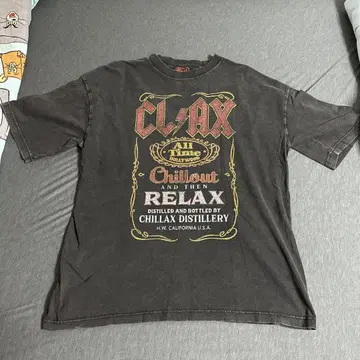CHILLAX 그래픽 T셔츠 L사이즈 블랙