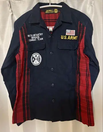AVIREX U.S. ARMY 캐주얼 셔츠 M 체크