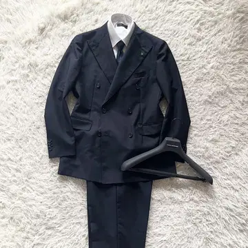 [ 컨디션 최상 ] TAGLIATORE 네이비 울 더블 수트 사이즈 48