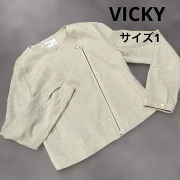 VICKY 노카라 자켓 베이지 size 1