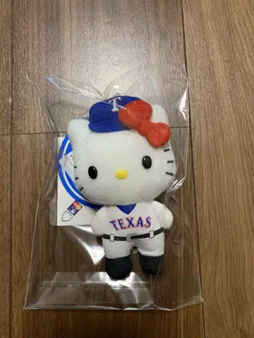 헬로키티 봉제 인형 스트랩 텍사스 레인저스