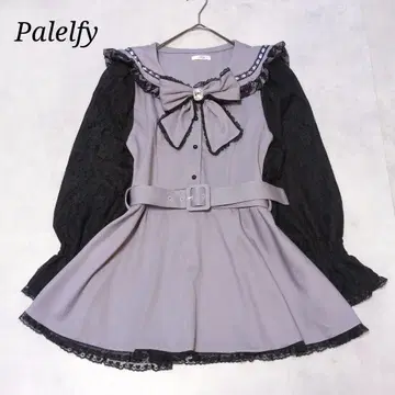 Palelfy 레이스&리본 화려한 걸리시 세일러 상의 귀여움