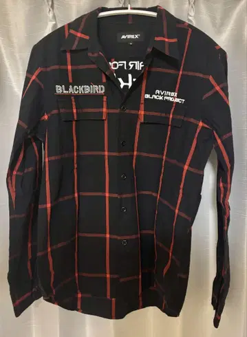 AVIREX BLACKBIRD 긴팔 셔츠 M 사이즈 체크