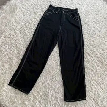 RODEOCROWNSWIDE BOW 페인터풍 데님 팬츠 블랙 데님