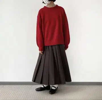 [ 휴일과 시 ] 선데이 플리츠 스커트 다크 브라운