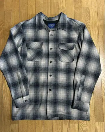 00s Pendleton 보드 셔츠 L 옴브레 섀도우 텐더 로인