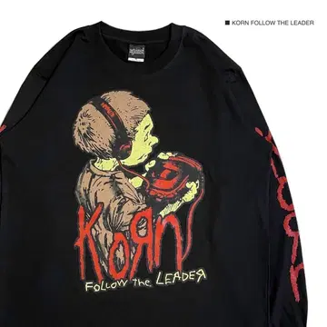 KORN 콘 L 사이즈 긴팔 롱T 롱셔츠 락 밴드T
