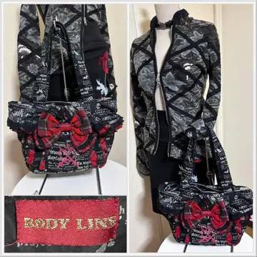 핸드백 바디라인 BODY LINE 블랙 블랙 올 패턴 헤이세이 여자