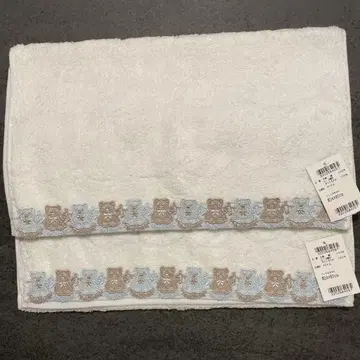 미사용 새상품 긴자와 레이스 페이스 타월 곰 2장 세트