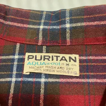 PURITAN 체크 무늬 긴팔 셔츠