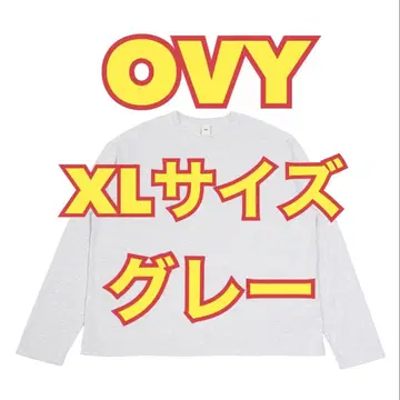 [ XL 탑 그레이 ] OVY - 오리지널 코튼 롱 슬리브 T셔츠