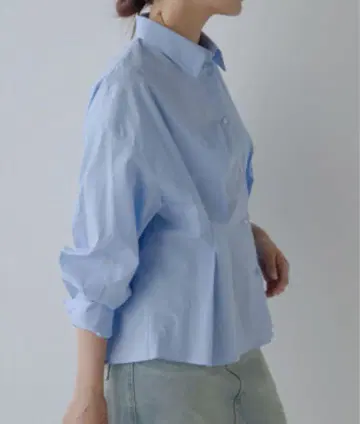 허리 쉐이프 블라우스
