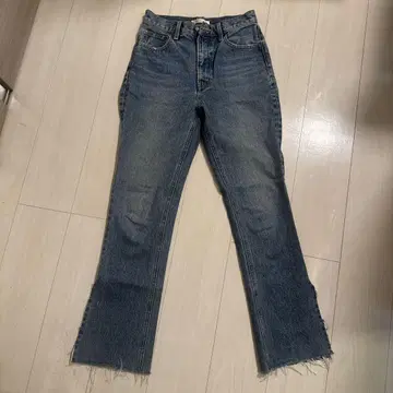 MOUSSY 플레어 데님 컷오프 헴