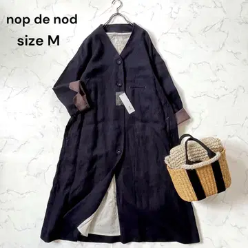 택 포함 새상품 nop de nod 린넨울 롱 코트 내추럴