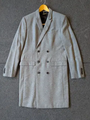 몽키타임 더블 체스터 코트 울 캐시미어 혼방 M 사이즈