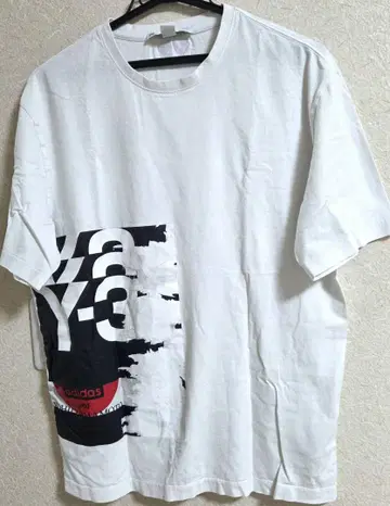 Y-3 화이트 그래픽 티셔츠