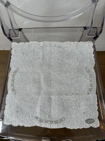 스와토우 수이두 자수 손수건 30cm 미사용