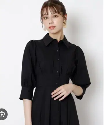 7부 소매 원피스