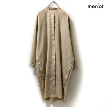 merlot 멀로 긴팔 셔츠 원피스 사이드 스냅 베이지
