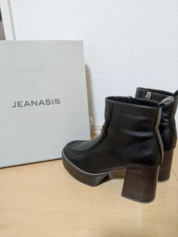 JEANASIS 블랙 통굽 부츠 박스 포함 L 사이즈