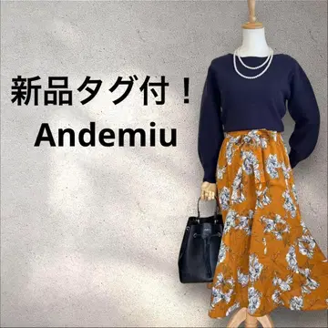 [ 미사용 새상품 ] Andemiu 앤디미우 플라워 도킹 원피스 M