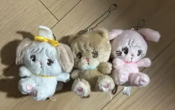 mikko illustrations 봉제 인형 키체인 3개 세트