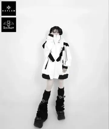 REFLEM x DimMoire 집업 후드티 화이트