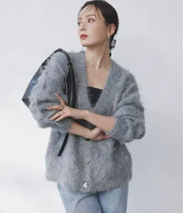 anuans 아뉴앙스 수리 알파카 니트 가디건