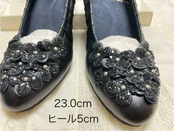 [ 새상품급 ] BeauFort 뷰포트 플라워 모티브 신발 힐 5cm