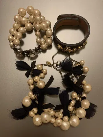 petite robe noire 펄과 리본 액세서리 3세트