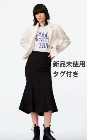 ZARA 블랙 플레어 스커트 머메이드 블랙