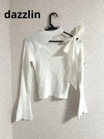 새상품 dazzlin 원숄 리본 니트탑