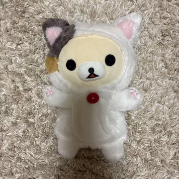 코리락쿠마 한가로운 고양이 퍼펫 봉제 인형