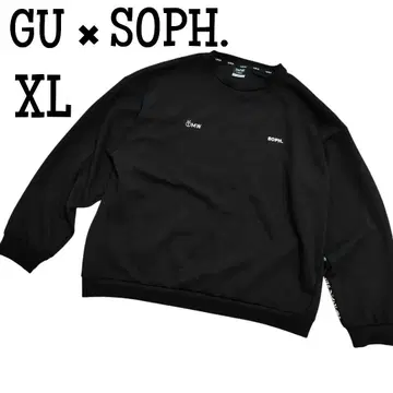 GU x SOPH. 더블 페이스 크루넥 맨투맨 반다나 블랙 XL