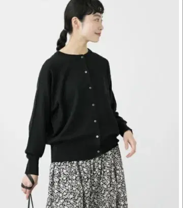 카구레 린넨 크루넥 가디건