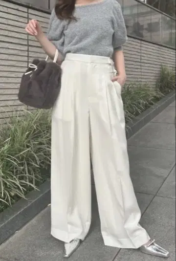 FRAY I.D 프레이 아이디 더블 벨트 와이드 팬츠 36
