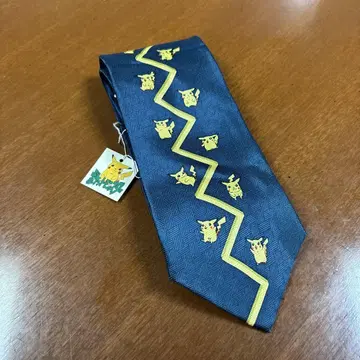 피카츄 넥타이 네이비 레트로 택 포함 Tie Pikachu