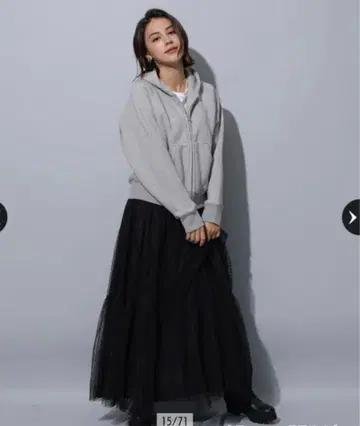 [Arpege story] 튤 레이어드 스커트/네이비