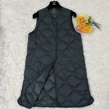 새상품급 UNIQLO 유니클로 울트라 라이트 다운 롱 베스트 카키 S
