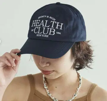 Sporty & Rich HEALTH CLUB 캡 네이비