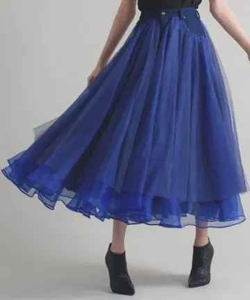 la belle etude 데님 도킹 볼륨 샤샤 스커트