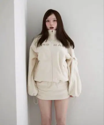 [정품] andmary Mary 로고 플리스 재킷