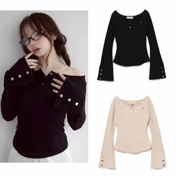 andmary Dorothy heart tops 블랙