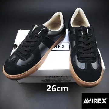 AVIREX 소가죽 저먼 트레이너 스니커즈 26cm