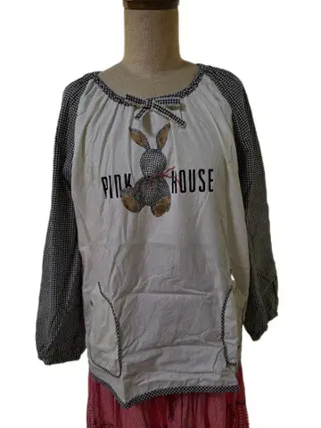 PINK HOUSE 토끼 패턴 긴팔 상의