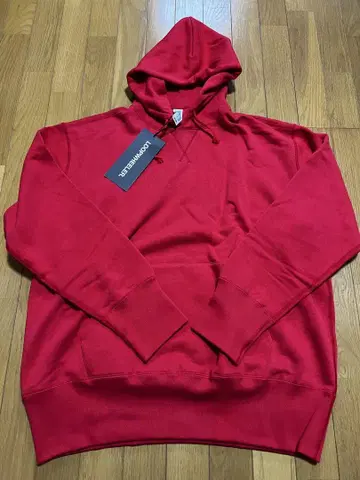 빔즈 플러스 별주 루프 휠러 슈퍼 헤비 웨이트 후드티 레드 XL