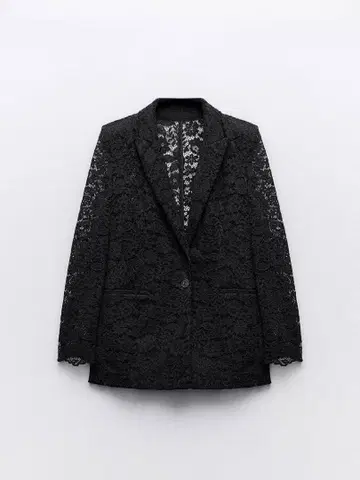 ZARA 싱글 버튼 레이스 블레이저